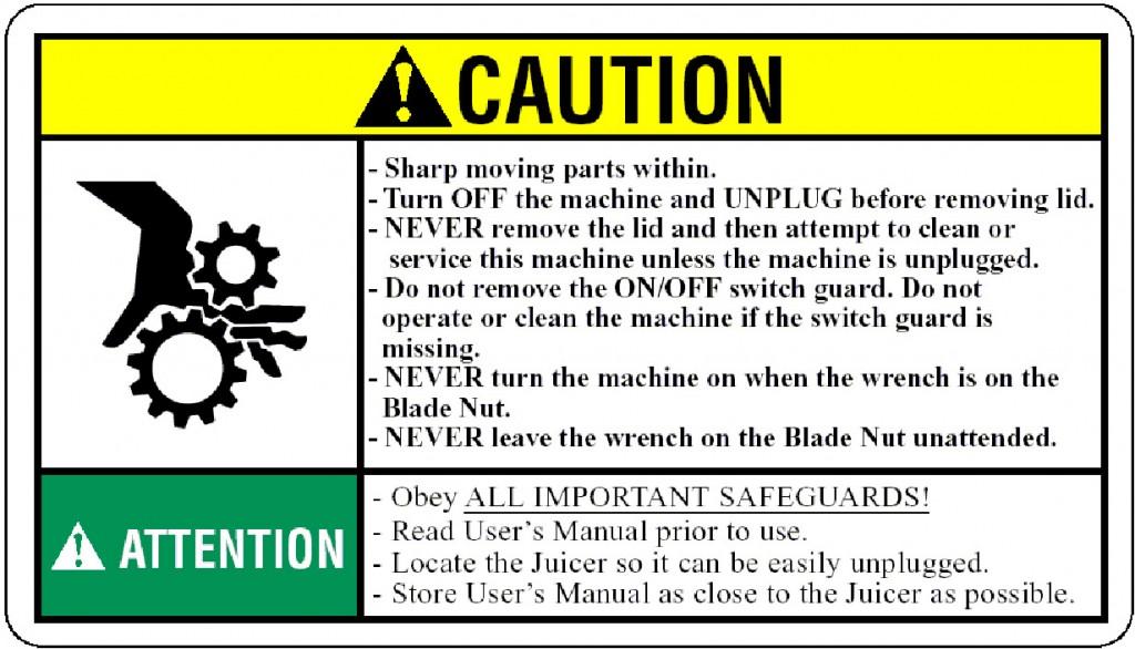 Caution Product Label